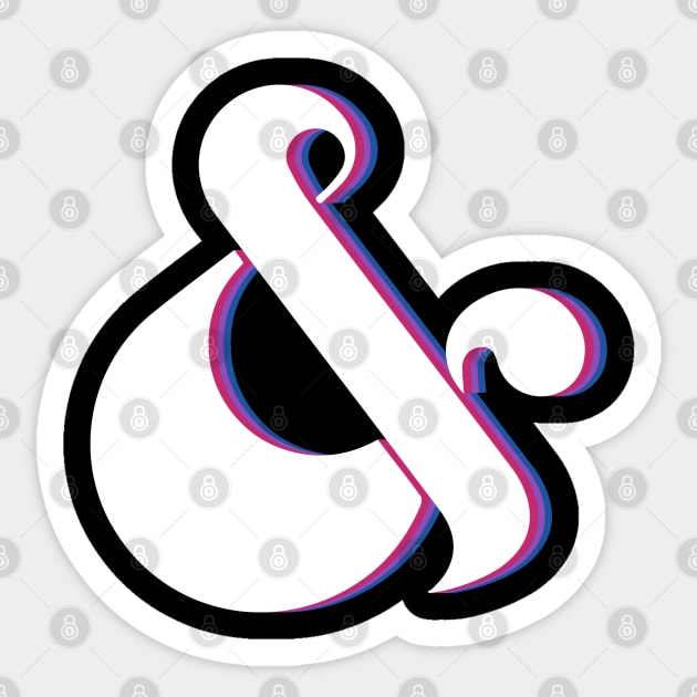 Bisexual Ampersand Sticker by queerenough